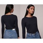 Whistles | Annie Sparkle Sweater | Navy & Silver | Sz 4 Photo 1