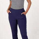 Isaac Mizrahi Live! 24/7 Stretch Slim Leg Ankle Pants Navy Blue Size 18W NWOT Photo 0