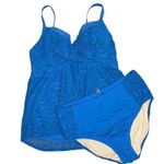 Swimsuits for All Swimsuit 2pc Tankini Bikini Crochet 16 18 1X Blue Photo 1