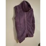 Artisans Fleece Vest Womens XL Purple Plush Sleeveless High Collared Photo 2