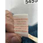 Womans Tulle Long Sleeve Cableknit Sweater XS Teal Button Down Collar Photo 3