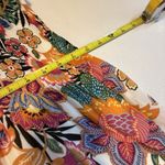 90 Clothing Comp Floral Dress Women's XL Lined Ruching Knee Length Trendy Work # Photo 7