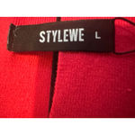 Hot Pink Knit Midi Dress Dolman Sleeve Black Trim Elegant Womens‎ Large NWT Photo 4