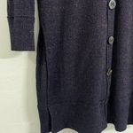 Free People We the Free Navy Blue Metallic Button Down Long Length Cardigan Photo 4