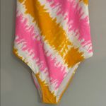 Aerie  women Pink Orange Tie Dye New! One piece swimsuit size L Photo 3