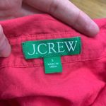 J.Crew  Cotton Popover Shirt Womens Small Long Sleeve Button Down‎ Top Hot Pink Photo 5