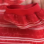 Maje Red And White Striped Button Back Blouse Photo 4