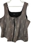 Torrid Studio Black Double Knit Jacquard Square Neck Zip Front Corset Top 3X Photo 3