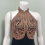 Alberto Makali  Black and Rose Gold Dress Photo 1