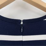 Loft  ANN TAYLOR Stripe Dress Navy White Nautical Business Casual Office Medium Photo 6