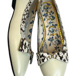 Gucci Yva Ivory Leather Snakeskin bow embellished GG Ballerina flats EU 36.5 Photo 0