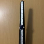 Silver Ring with Navy blue diamond Photo 2