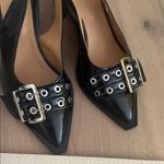 Ganni NWOT  30mm buckled studded black slingback pumps Photo 3