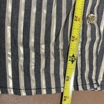 Anne Klein  size small woven long sleeve button down shirt gold buttons striped Photo 7
