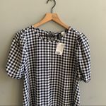 Divided H&M Gingham Check Black and White Babydoll Dress Short Sleeve NWT Medium Photo 1