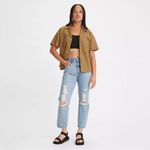 Levi's Levi’s Premium 501 Original Crop Jeans Ojai Ring Wash Distressed Size 30 Photo 7