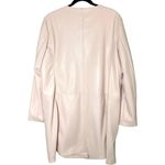 Calvin Klein NWT  Women’s Faux Leather Long Coat Pale Pink Size Large Photo 1