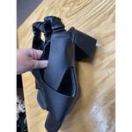 Kenneth Cole Nancy Slingback Women's 9 M Black Leather Square Toe Sandals S57 Photo 2