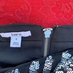 Bar III NEW Skirt 3 Black Sequin NWT - Size S Silver Animal Print‎ Small Photo 1