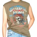 Junk Food Clothing Grateful Dead Muscle Tee Crew Graphic Print Olive Green XS Photo 0