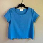 Everly  medium short sleeve blue top Photo 0