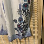 APNY Blue White Tie Dye Embroidered Pullover Top Birds Flowers NWT New XL Photo 8