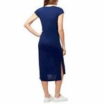 Jessica Simpson  simple soft Maritime blue short sleeve crewneck midi dress NWT S Photo 1