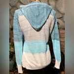 BTFBM  Blue & White Zip Up Hooded Sweater NWOT! Photo 4