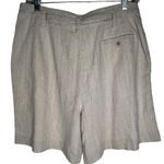 Vintage Liz Claiborne LizSport Linen Blend Shorts‎ Tan Size 12 Photo 2