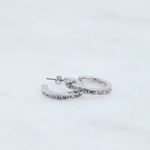 Karen Millen  European Crystal  Small Hoop Earrings Photo 2