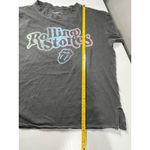 The Rolling Stones  Band T Shirt Gray Distressed Graphic Tee Women's Small Photo 5