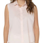Liverpool NWT  Los Angeles Sleeveless Poplin Button Front Shirt Top Size XS‎ Photo 0