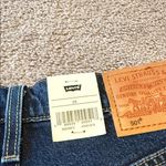 Levi's  Dark Blue 501 Frayed Hem Shorts Photo 3