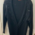 Worthington FINAL MARKDOWN  decorative silk blend cardigan medium Photo 0