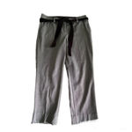 Loft  NWT petite gray velvet belt slim straight dress pants Sz 10P Photo 1