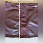 Marc New York  Burgundy Velvet Faux Leather mini  Skirt XL  polyester spandex Photo 7