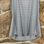 Athleta Grey/White Striped Athletic Tank Top Thin Light Weight Racerback Tank Photo 1
