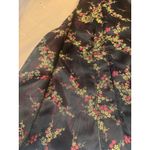 Tan Wool Blend Coat Floral Lined Neutral Academia Fall Winter Warm Jacket size M Size M Photo 3