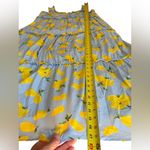 NOM Maternity Emma During And After Maxi Tank Dress Lemon Print Womens Large Blue Photo 14