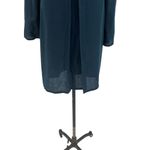 APC A.P.C. Dress Shift Box Pleat Flared Sleeve Wool Teal Blue Size 38 US 4 6 Photo 4