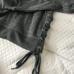 Aeropostale Grey Slightly Cropped Lace Up Long Sleeve Photo 2