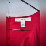 1901  Red‎ Sleeveless Blouse Twist Neck Detail Size Medium Photo 2