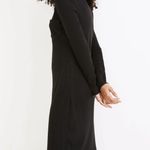 Madewell  Long Sleeve Pocket Ribbed Black Dress Size Xlarge Photo 0