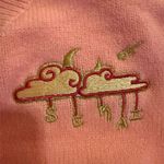 Seka Art Women's Pink Floral Crop Cardigan with Bishop Sleeves M Photo 8