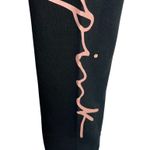 PINK - Victoria's Secret Victoria's Secret Pink Womens M Logo Ankle Legging Black Yoga Loungewear Stretch Photo 2