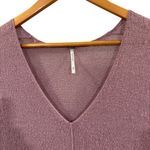 Free People Mauve Crew Neck Short Sleeve Pullover Knit Tunic Top Size XS Photo 5