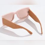 SheIn NWOT Pink & Tan Sunglasses, Case, & Cleaning Cloth Photo 1