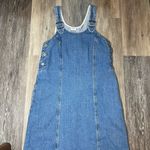 Levi's  Aly‎ Denim Jean Sleeveless Blue Mini Jumper Dress Size XS Oversized EUC Photo 1