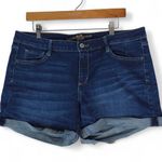 Arizona Jeans Arizona Jean Co Shorts Womens 17 Blue Rolled Cuff Denim Stretch Mom 4" Inseam Photo 0