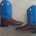 Blue, Red, Yellow Cowboy Boots Size 5 Photo 0